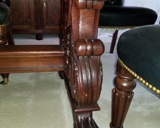 Beautiful carved table leg