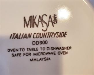 China, White China, Mikasa, "Italian Countryside"
