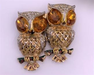 Vintage Coro owl pin