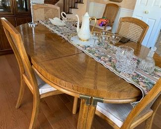 Dining room table and chairs - nice size in excellent condition and very attractive