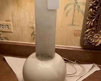 Heavy solid alabaster modern lamp