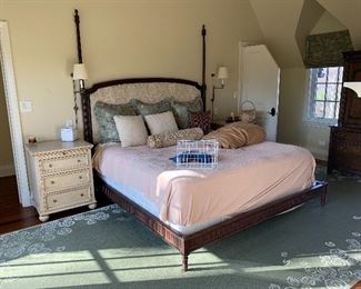 Lewis Mittman bed and beautiful custom carpet.