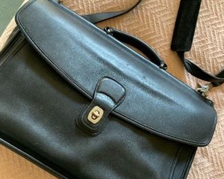Coach leather briefcase bag