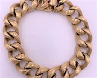 Solid 14K gold men's or ladies bracelet