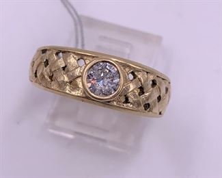 14K Gold and diamond band