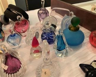 Art glass perfume bottles