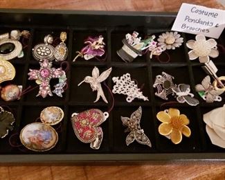 Costume Pendants and Brooches