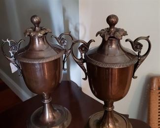 Wildwood Accents Bronze Urn Lidded Vases