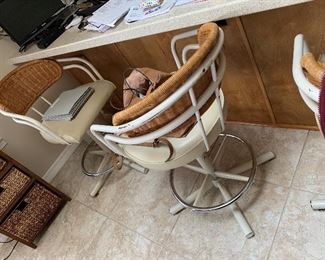 Four Matching Mid Century Bar Stools