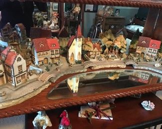 Rare Bavarian  Village full of miniature figurines , several other pieces are included 