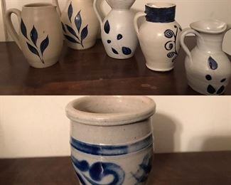 Collection of Salt Glazed Pitchers & Such