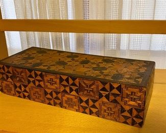 NUMEROUS WOOD BOXES-SEVERAL BEAUTIFULLY INLAID