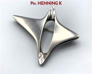 Lot 17 GEORG JENSEN 339 Sterling Silver Brooch Pin. HENNING K