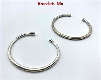 Lot 24 Pr GEORG JENSEN 150 Sterling Silver Cuff Bracelets. Mo