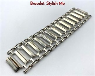 Lot 28 TONE VIGELAND Sterling Silver Link Bracelet. Stylish Mo