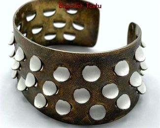 Lot 34 JAKUB TOSTRUP Sterling Norway Modernist Bracelet. Textu