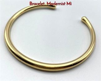 Lot 39 18K Gold GEORG JENSEN 1150 Cuff Bracelet. Modernist Mi
