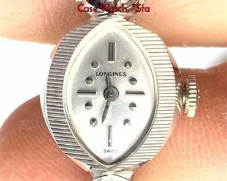 Lot 112 Vintage Ladies LONGINES 14K White Gold Case Watch
