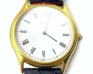 Lot 120 Vintage 18K Gold CONCORD Mens Watch. Water Resistant.
