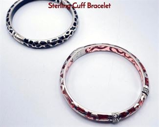 Lot 129 2pc ANGELIQUE de PARIS Acrylic Sterling Cuff Bracelet