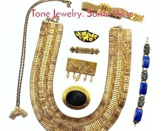 Lot 175 8pc Vintage Gold Fill and Gold Tone Jewelry. Some Victo