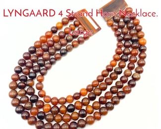 Lot 181 MONIES by GERDA LYNGAARD 4 Strand Horn Necklace. Large