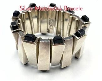 Lot 186 Antonio Pineda style Sterling Silver Matchstick Bracele
