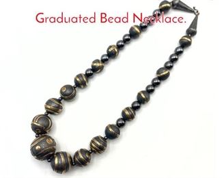 Lot 196 Artisan Studio Large Sterling Graduated Bead Necklace.