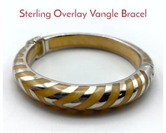 Lot 205 ANGELIQUE de PARIS Resin Sterling Overlay Vangle Bracel