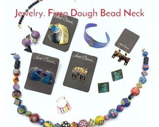 Lot 207 13pc Contemporary Costume Jewelry. Fimo Dough Bead Neck