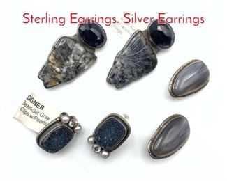 Lot 213 6pc AMY KAHN RUSSELL Sterling Earrings. Silver Earrings