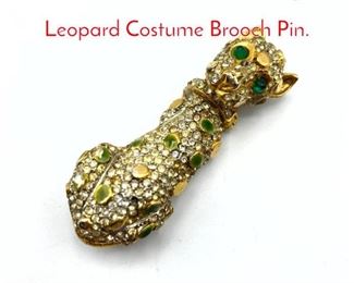 Lot 231 KJL Kenneth J Lane Figural Leopard Costume Brooch Pin.