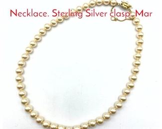 Lot 232 MAJORCA Faux Pearl Necklace. Sterling Silver clasp. Mar
