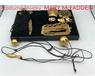 Lot 236 13 Pc Gold tone Designer Costume Jewelry. MARY McFADDEN
