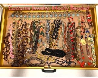 Lot 268 LOT D Large Lot Vintage Costume Jewelry. Mostly Beaded