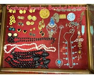 Lot 270 LOT F Large Lot Vintage Costume Jewelry. Beaded Necklac