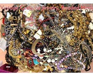 Lot 271 LOT G HUGE BOX LOT Vintage Costume Jewelry. Beaded Neck