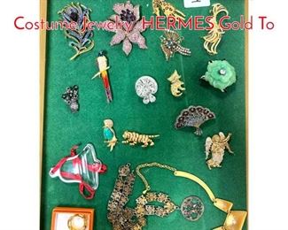 Lot 273 LOT l Large Lot Vintage Costume Jewelry. HERMES Gold To