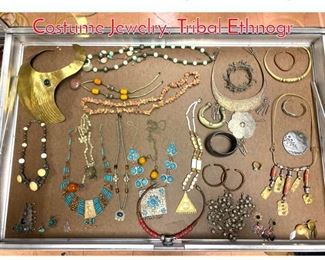 Lot 275 LOT K Large Lot Vintage Costume Jewelry. Tribal Ethnogr