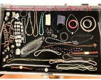 Lot 276 LOT L Large Lot Vintage Costume Jewelry. Faux Pearls. N