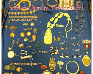 Lot 278 LOT N Large Lot Vintage Costume Jewelry. Vintage Cuff l