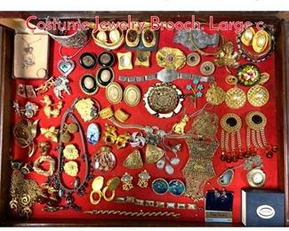 Lot 282 LOT S Large Lot Vintage Costume Jewelry Brooch. Large c