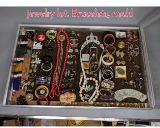 Lot 284 Case Lot U. Large costume jewelry lot. Bracelets, neckl