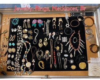 Lot 290 Case Lot AA Mixed Costume Jewelry. Rings, Necklaces, Br