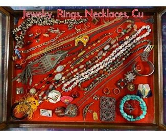 Lot 291 Case Lot BB Mixed Costume Jewelry. Rings, Necklaces, Cu