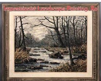 Lot 314 EDWARD S RUTKOWSKI Impressionist Landscape Painting. Ro