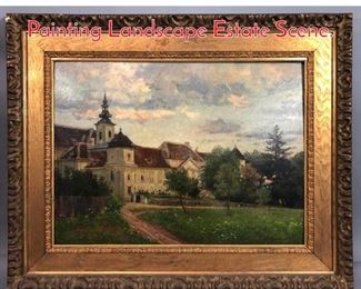 Lot 321 THERESE SCHACHNER Oil Painting Landscape Estate Scene.