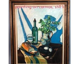Lot 357 Elizabeth Smith, 1974, oil painting on canvas, still li