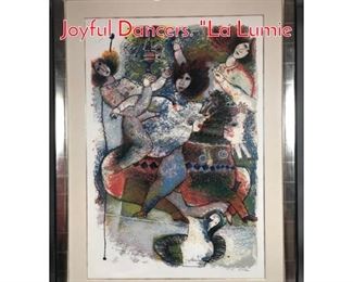 Lot 371 Artist signed Modernist Print Joyful Dancers