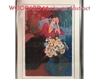 Lot 372 Signed ROY FAIRCHILD WOODARD Modernist Abstract Portrai